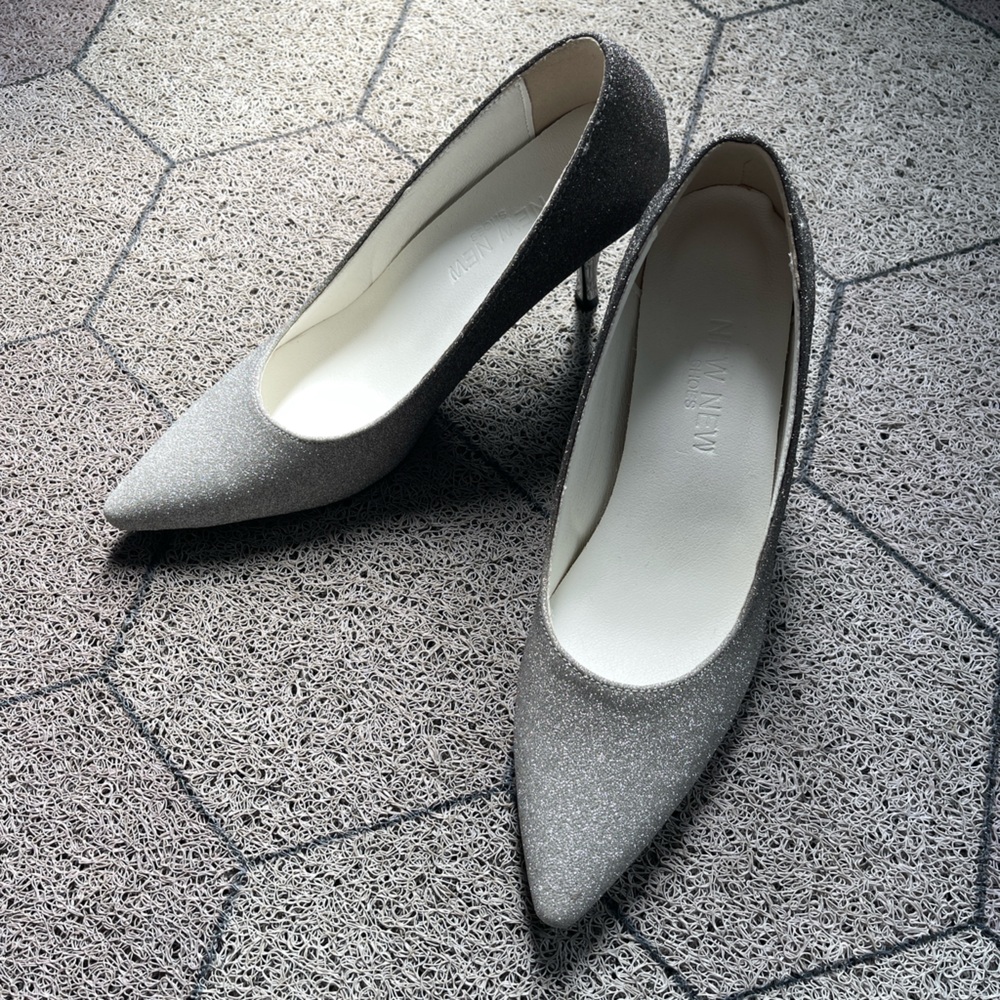 Ombré Glitter Pointy Toe Heels